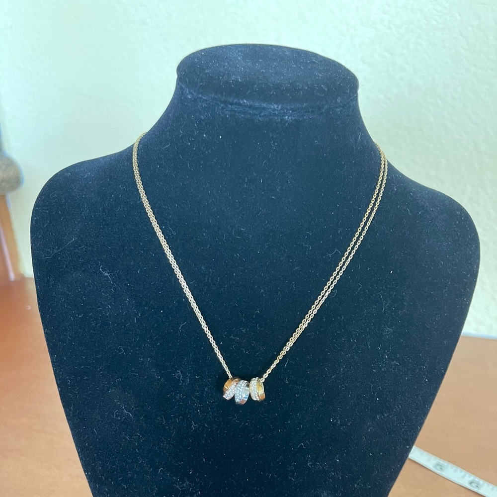 Michael Kors Tri color necklace, 17-19 inches long